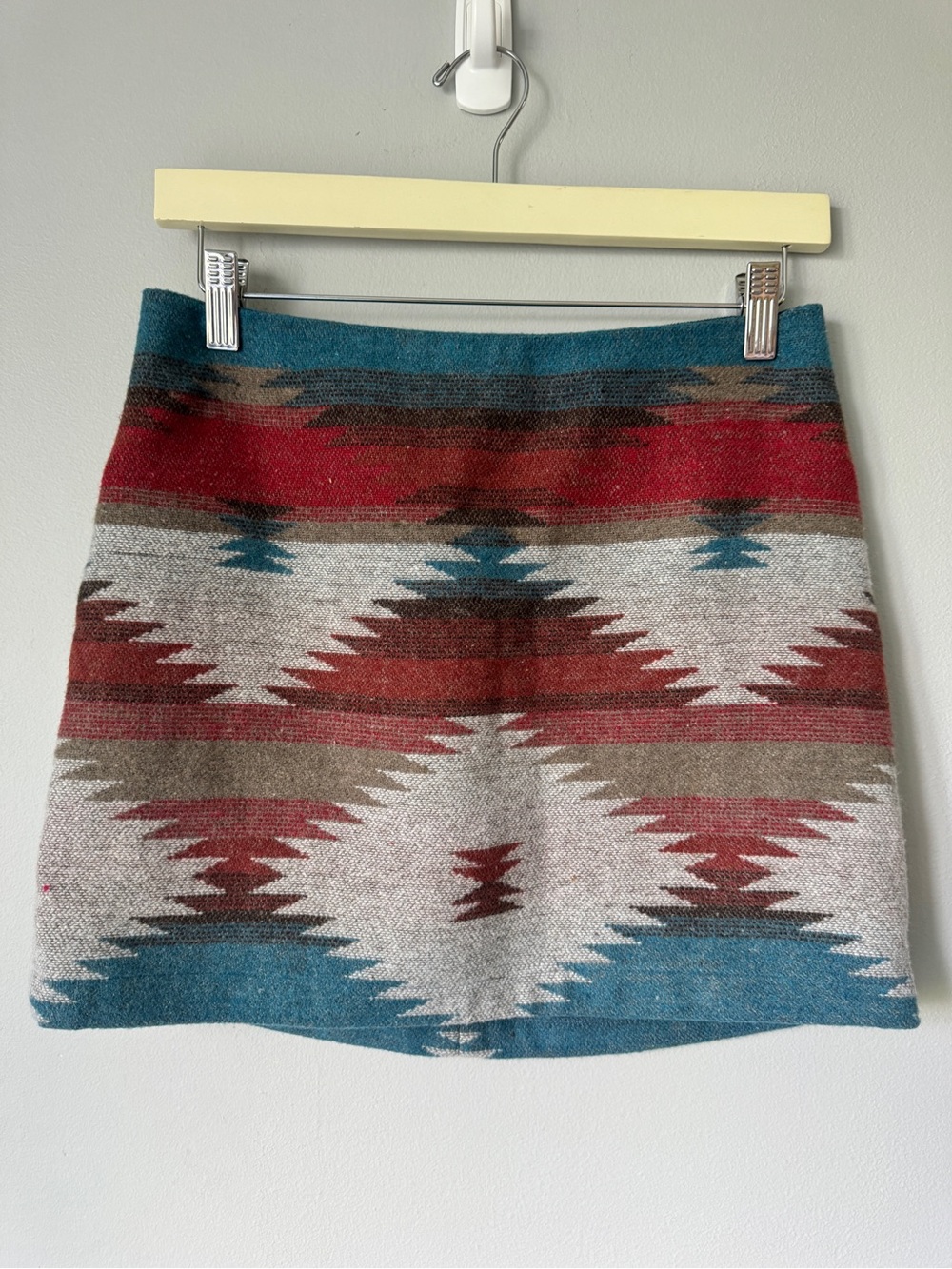 American Eagle Outfitters Southwestern Mini Skirt in Teal, Red, Brown, Cream